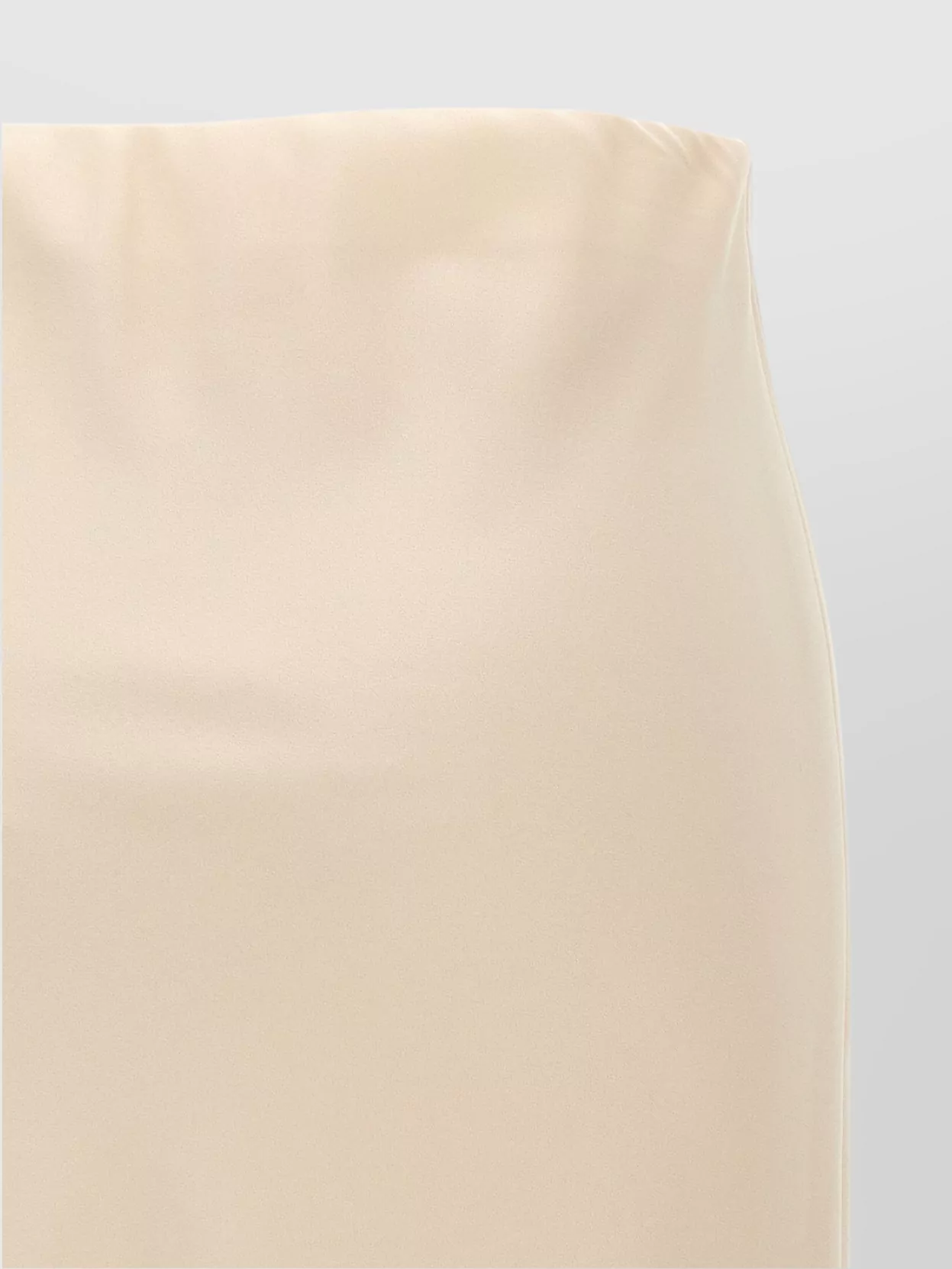 Brunello Cucinelli High Waist Midi Skirt With Side Slit In Neutral