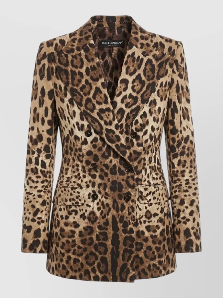 Dolce&Gabbana leopard-print double-breasted blazer