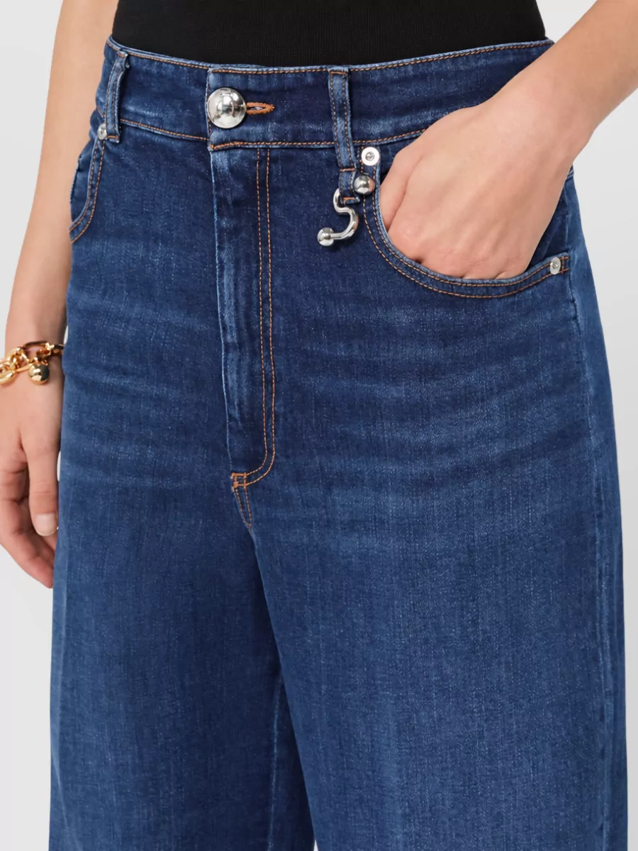 Sportmax Cropped Cuffed Relaxed-Fit Denim Jeans
