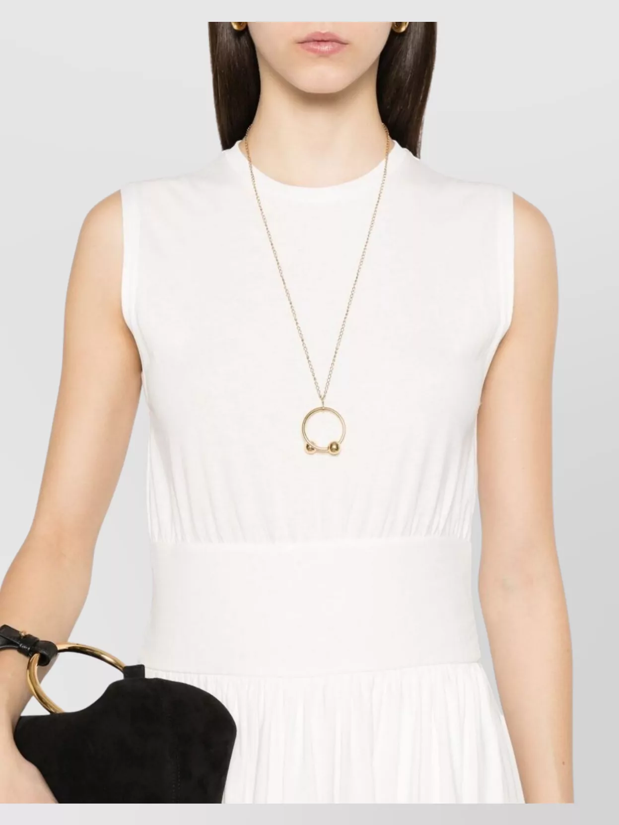 Totême Long Cotton Dress Crew Neck