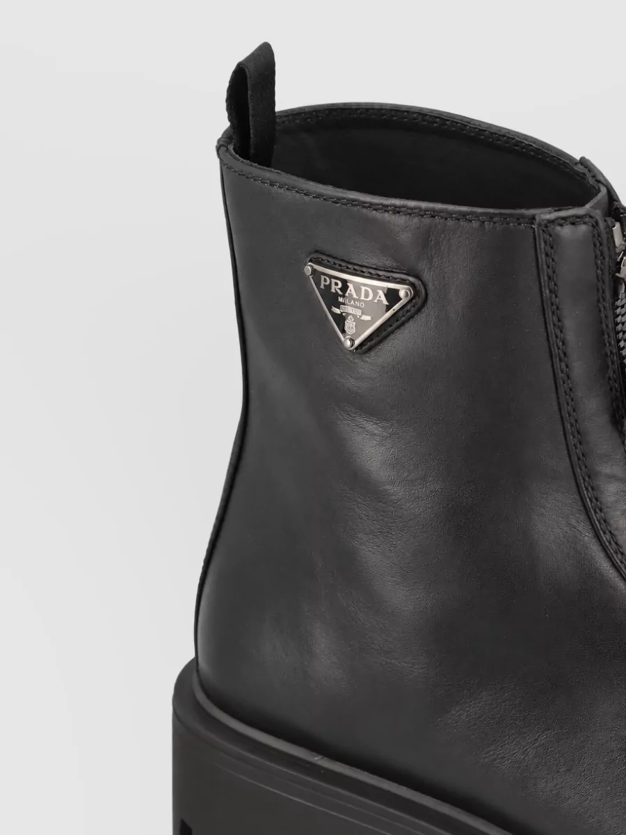 Prada Leather Ankle Boots
