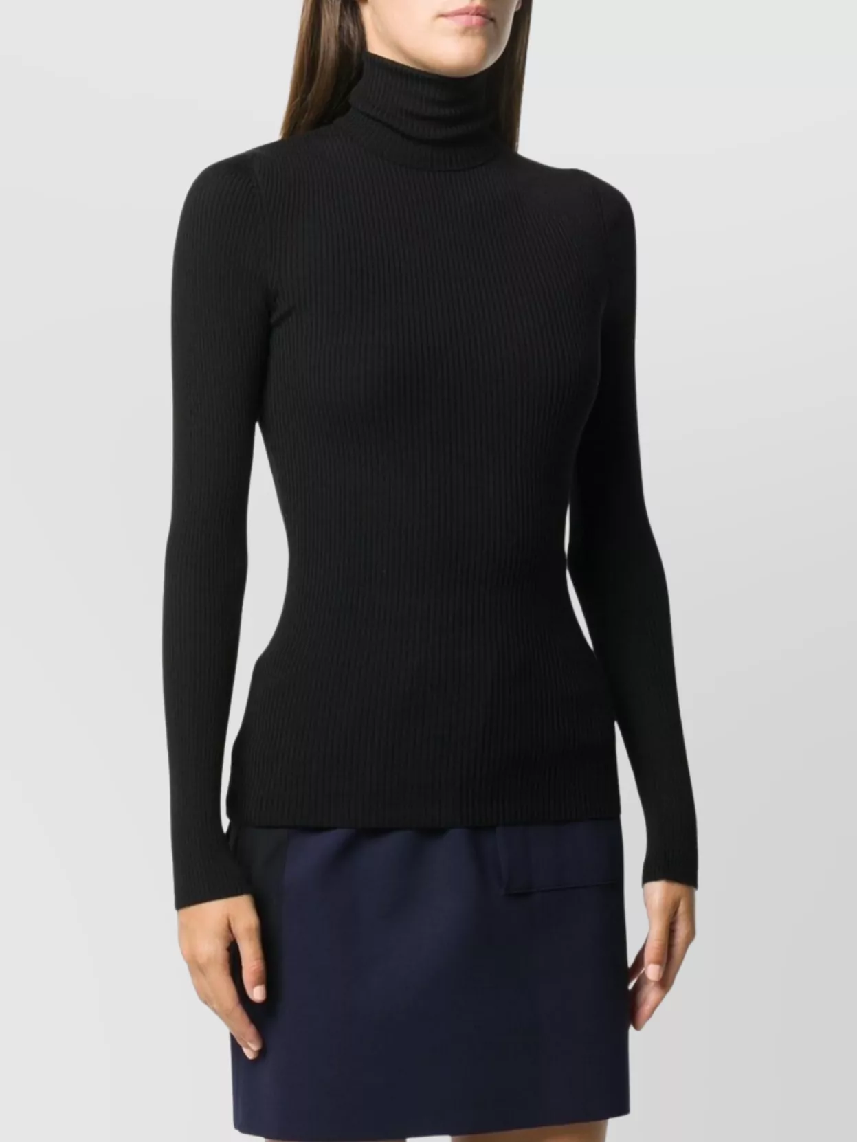 Wolford Ribbed Turtleneck Sweater In Virgin Wool