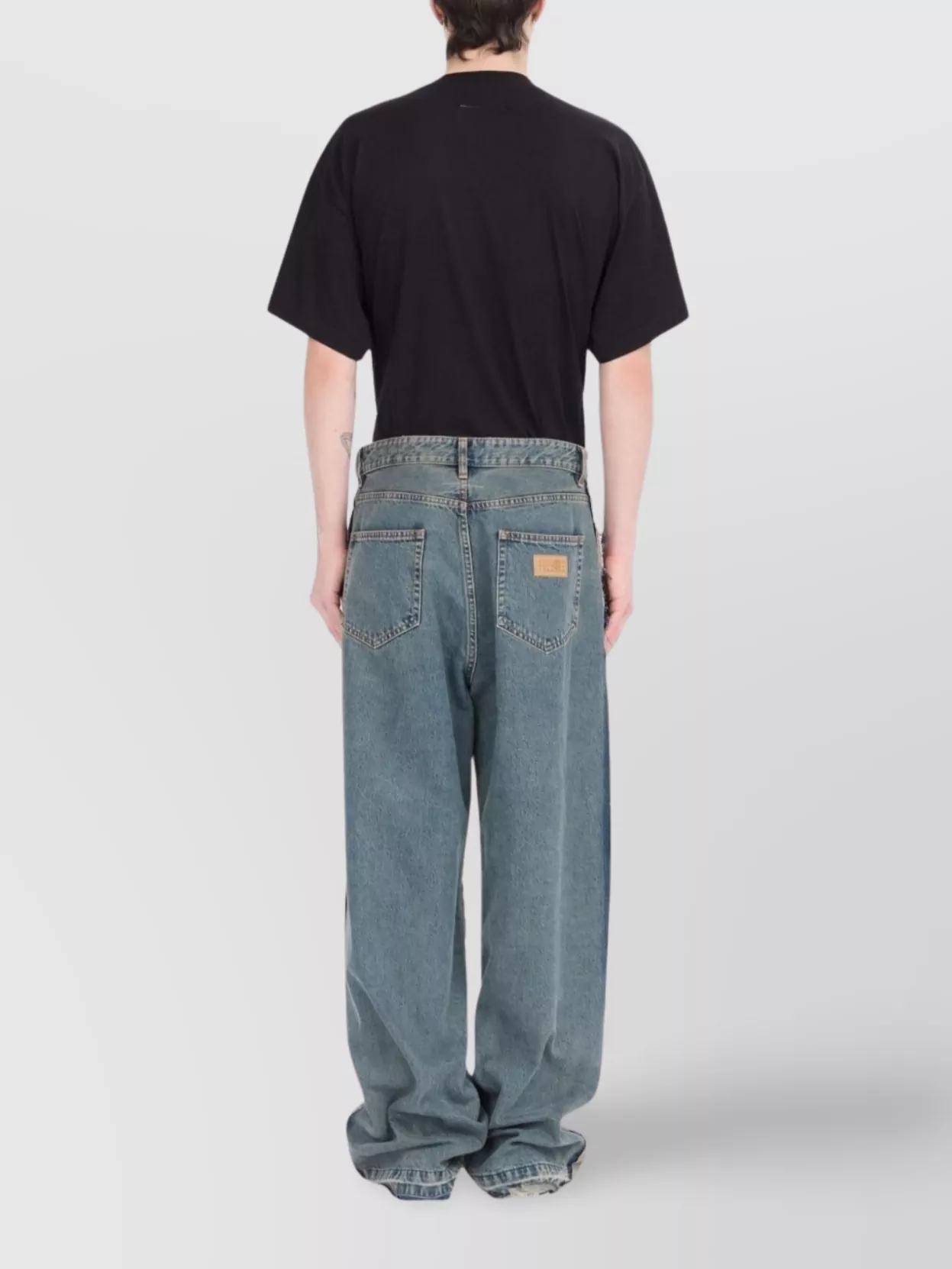 Mm6 Maison Margiela Wide Leg Denim Cotton Jeans