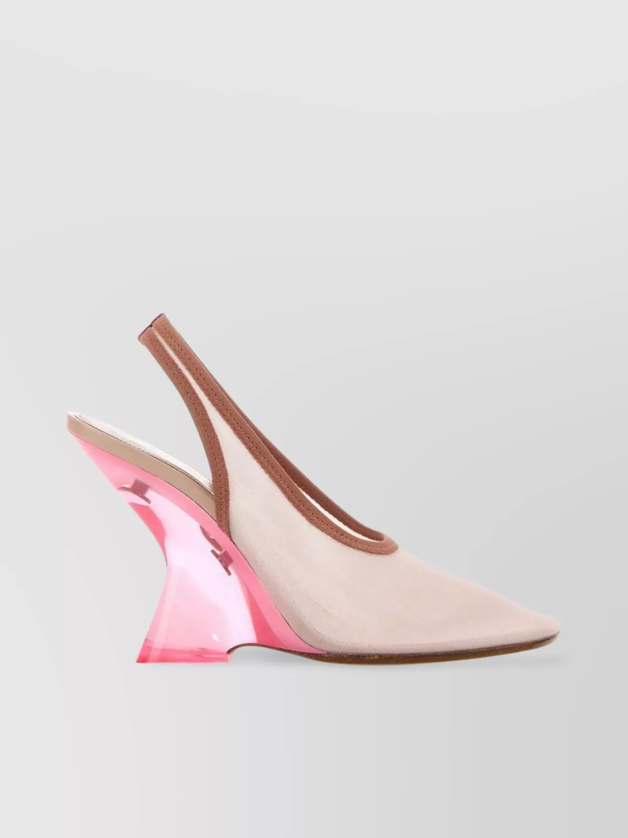 DRIES VAN NOTEN MESH SLINGBACK PUMPS TRANSPARENT HEEL