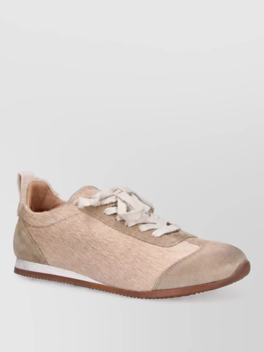 Uma Wang leather low top lace-up shoes