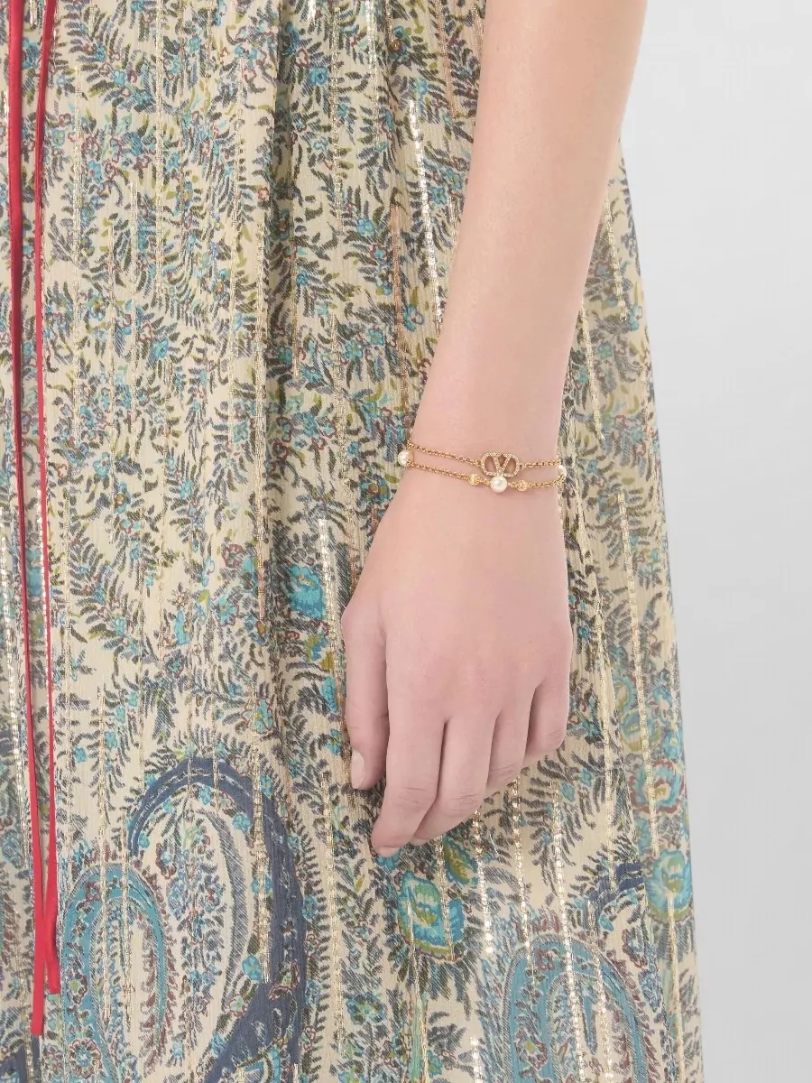 Valentino Garavani Crystal-Embellished Chain Bracelet