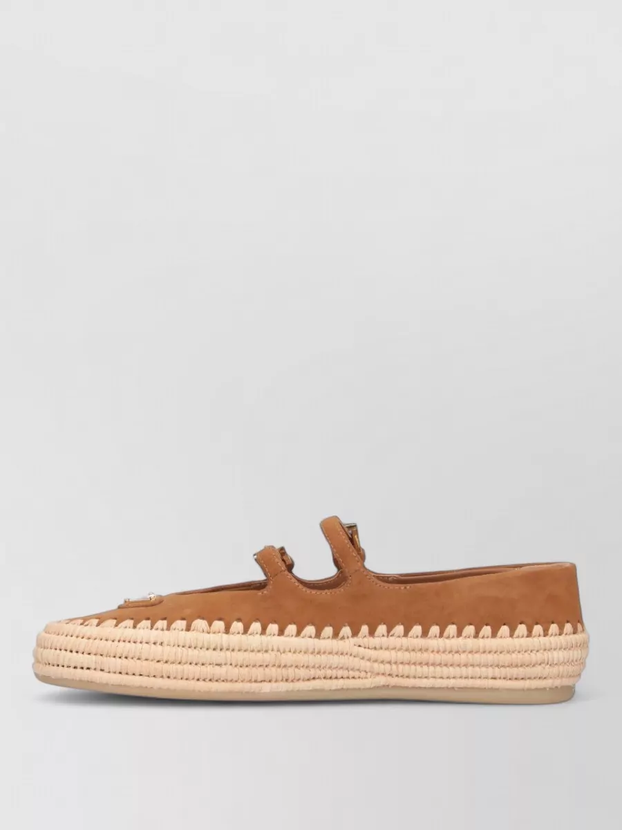 Prada Leather Espadrilles