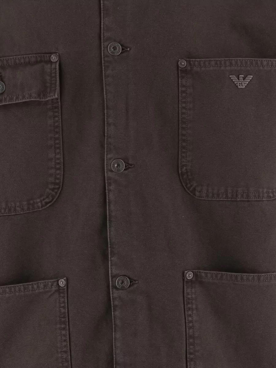 Emporio Armani Cotton Single-Breasted Coat