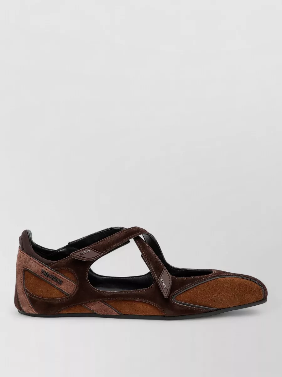 The Attico suede ballerina flats