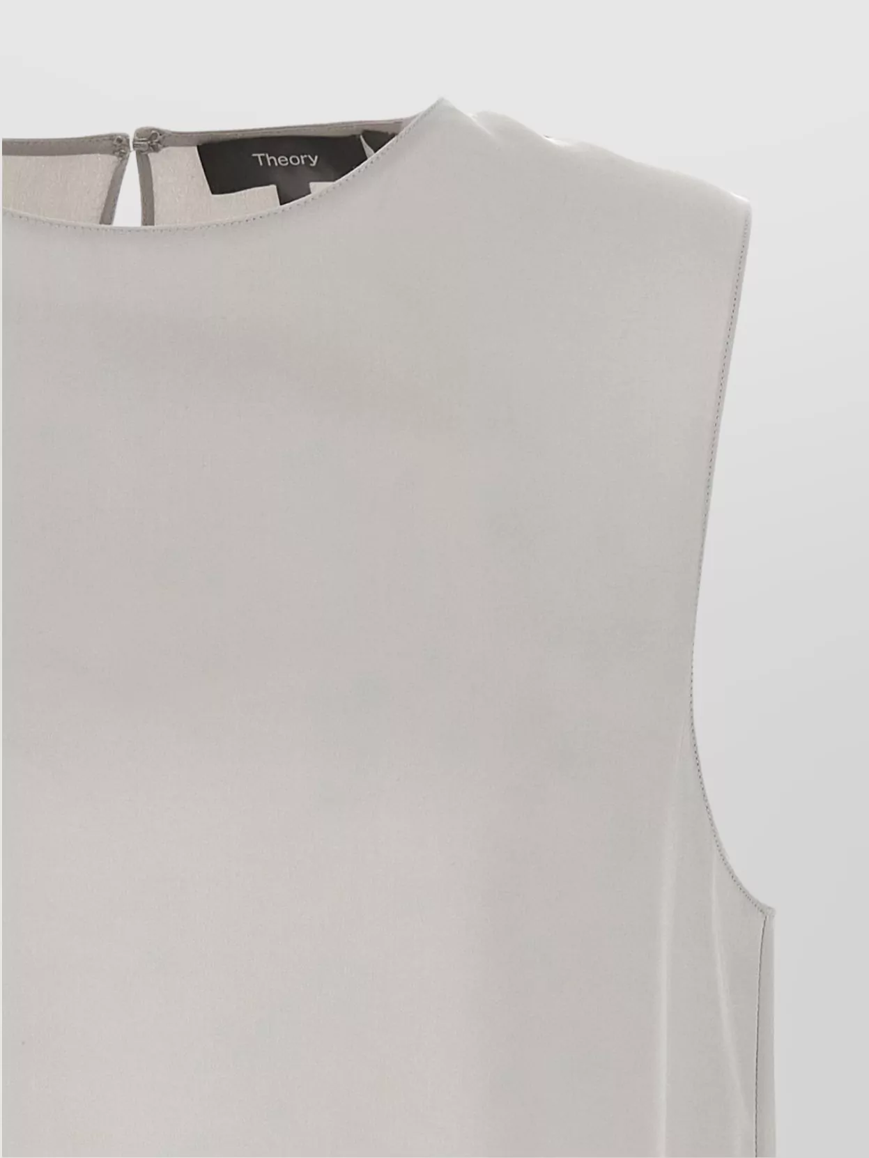 Theory Keyhole Back Lightweight Fabric Round Neck Sleeveless Top
