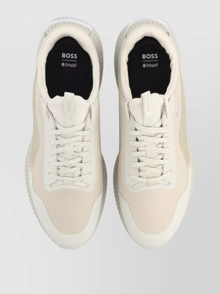 Boss Modern Sneakers With Mesh And Textured Sole