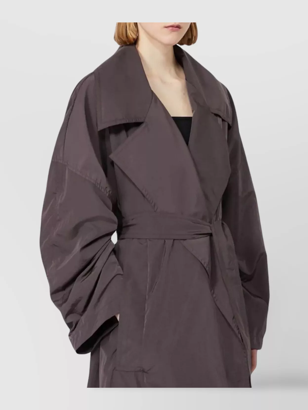 Sportmax Oversized Waterproof Jacket Belted Waist