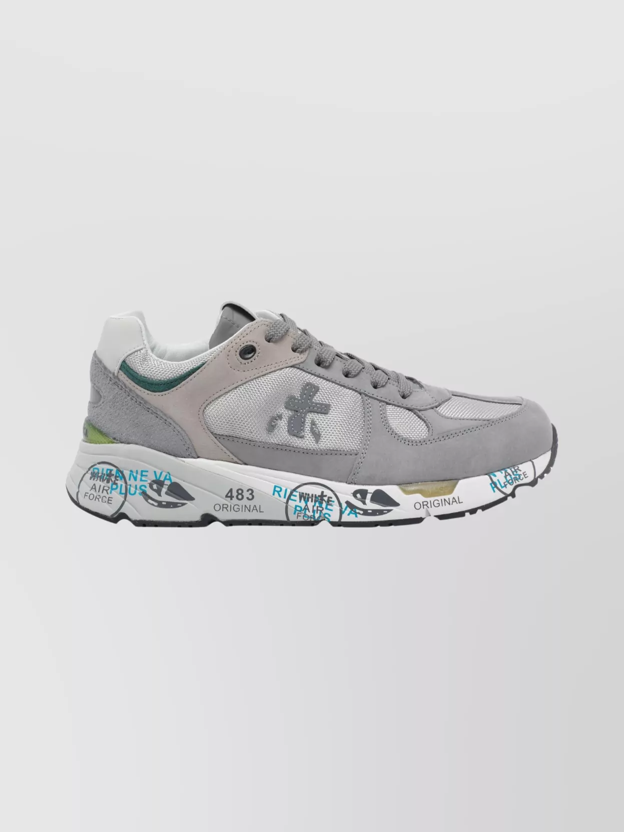 Premiata Lace-Up Low Top Sneakers With Mesh Panels
