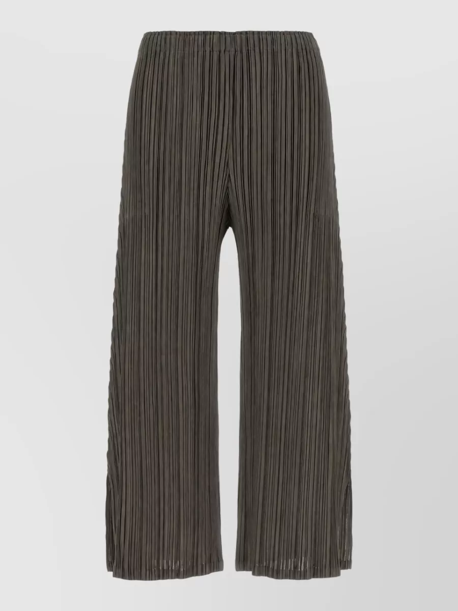 Pleats Please Issey Miyake Mellow pleats cropped wide-leg pants