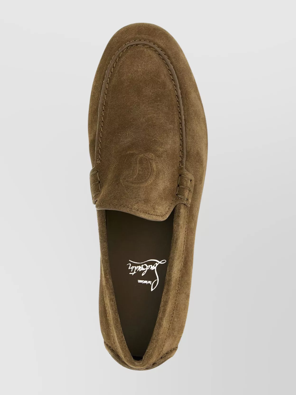 Christian Louboutin Suede Loafers Rubber Sole