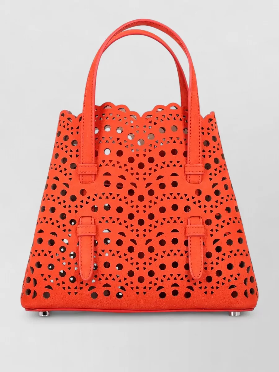 Alaïa Nubuck Leather Mina 20 Tote Bag