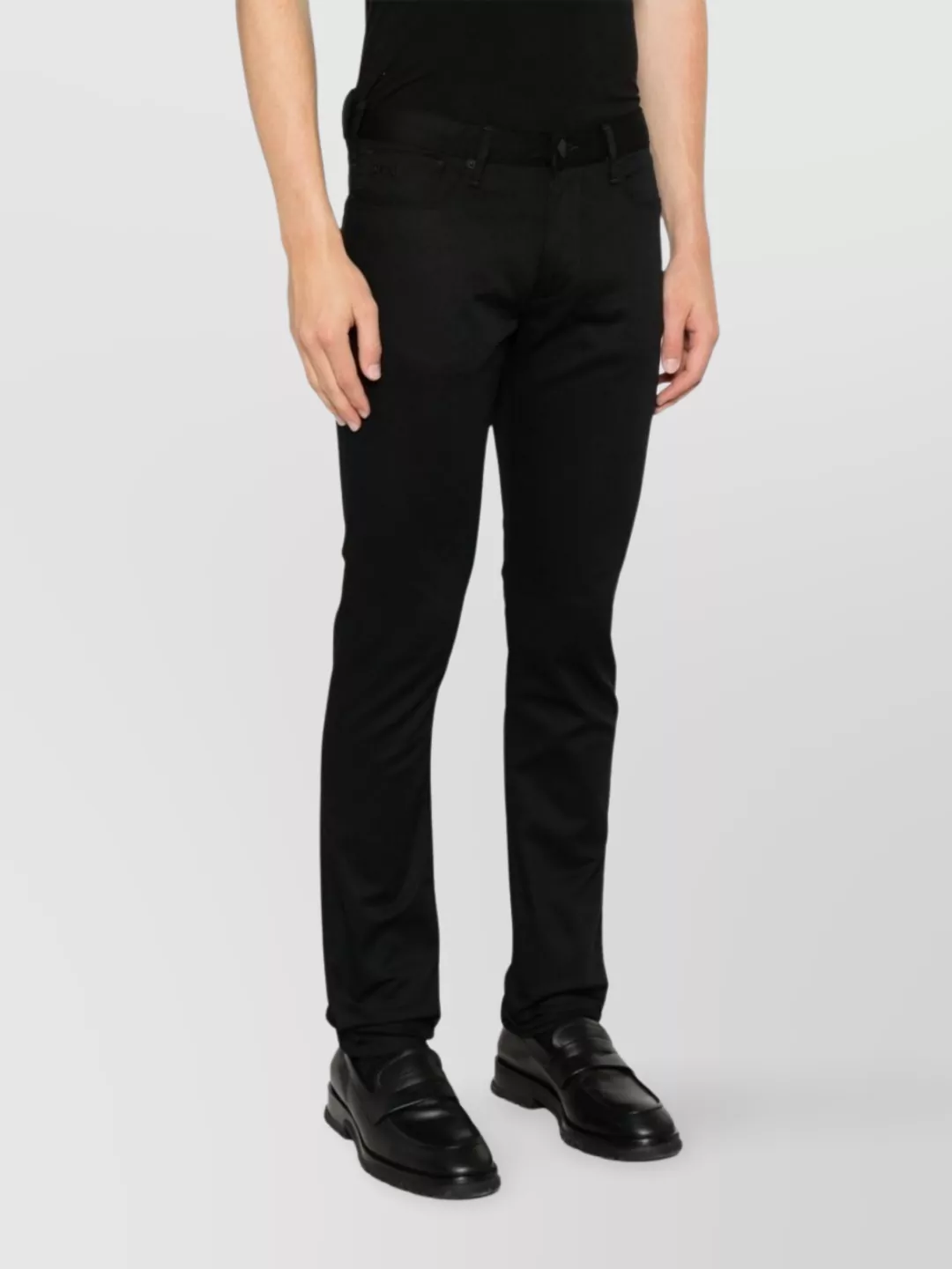 Emporio Armani Cotton Denim Jeans With Belt Loops