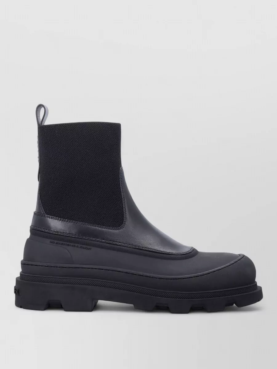 Moncler Leather Ankle Chelsea Boots