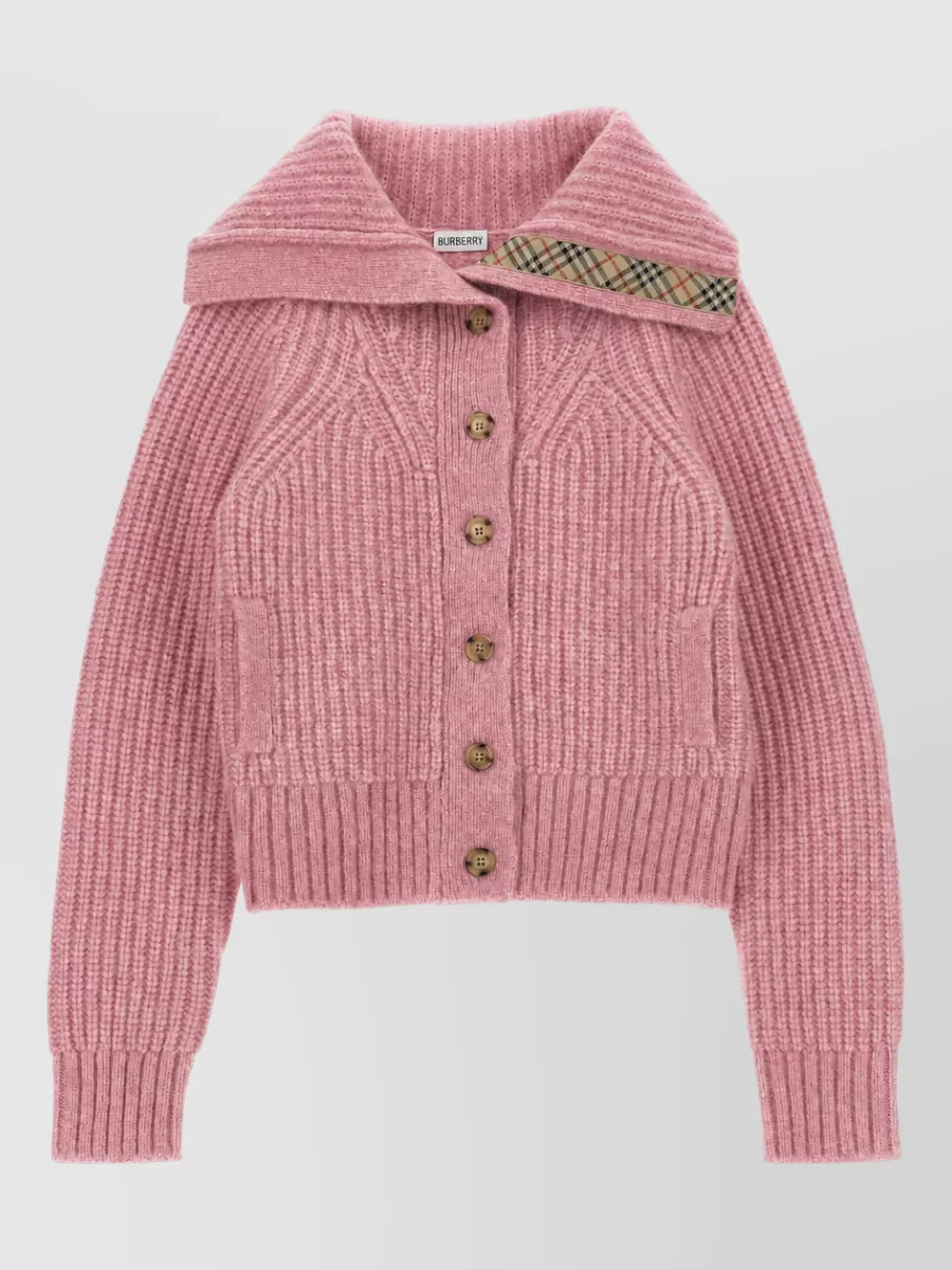 Burberry Wool alpaca thick-ribbed cardigan