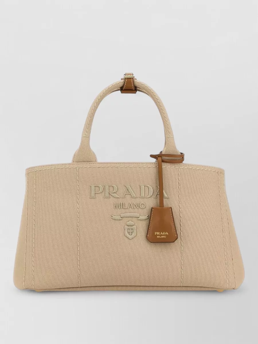 Prada large canvas tote bag