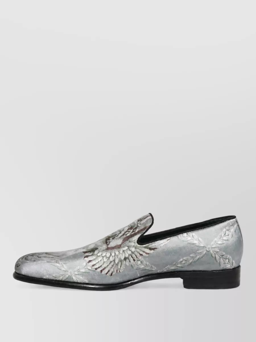 Dolce&Gabbana Leather Baroque Slippers
