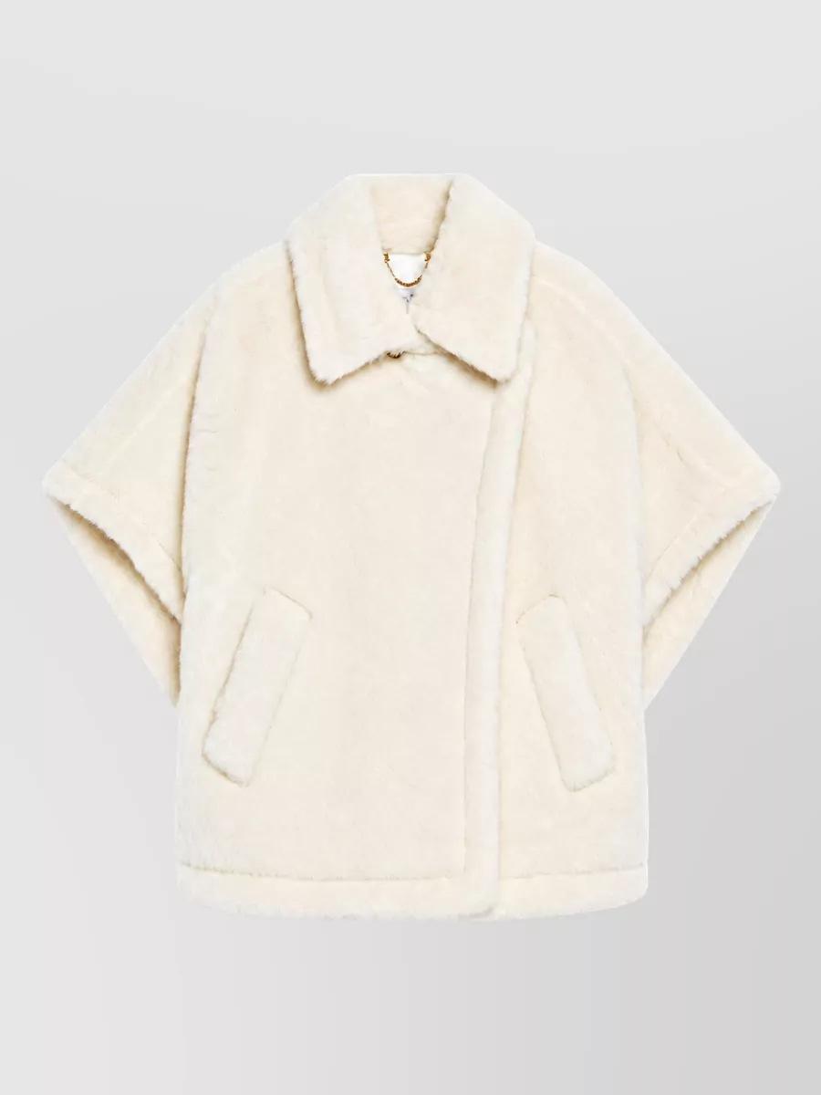 Max Mara silk alpaca virgin wool cape