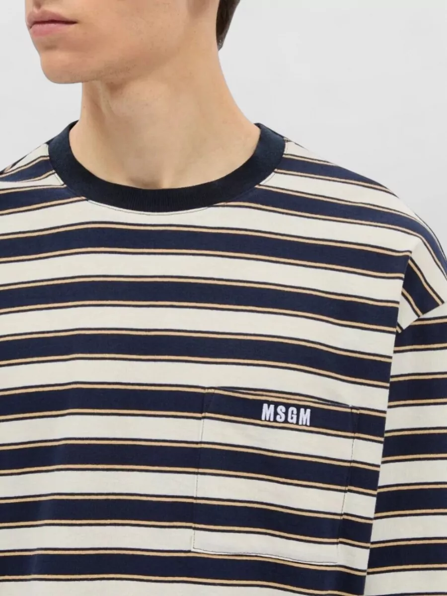 Msgm Striped Long-Sleeve T-Shirt