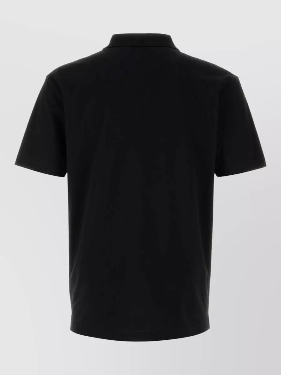 Prada Piquet Polo Shirt Featuring Short Sleeves