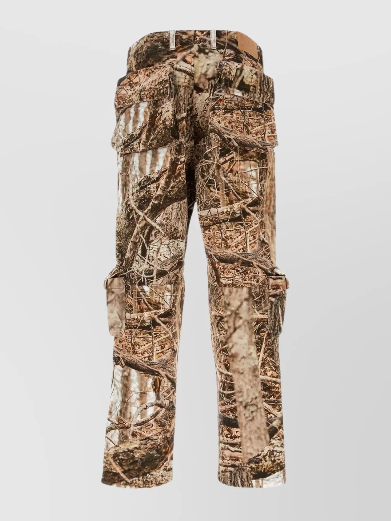 1989 Studio Cargo Jeans In Printed Cotton In Brown