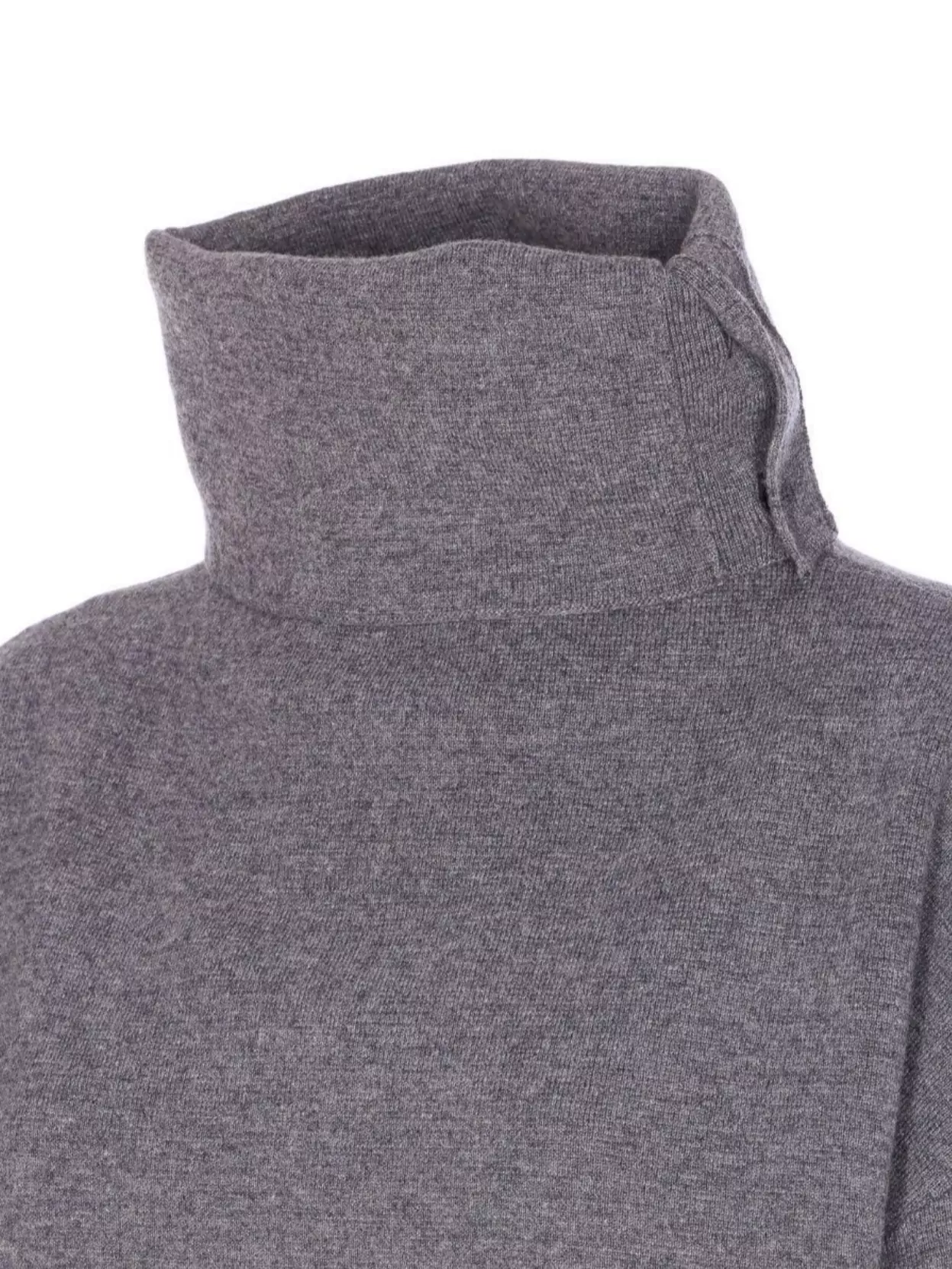 Haikure Cozy High Neck Sweater With Button Detail