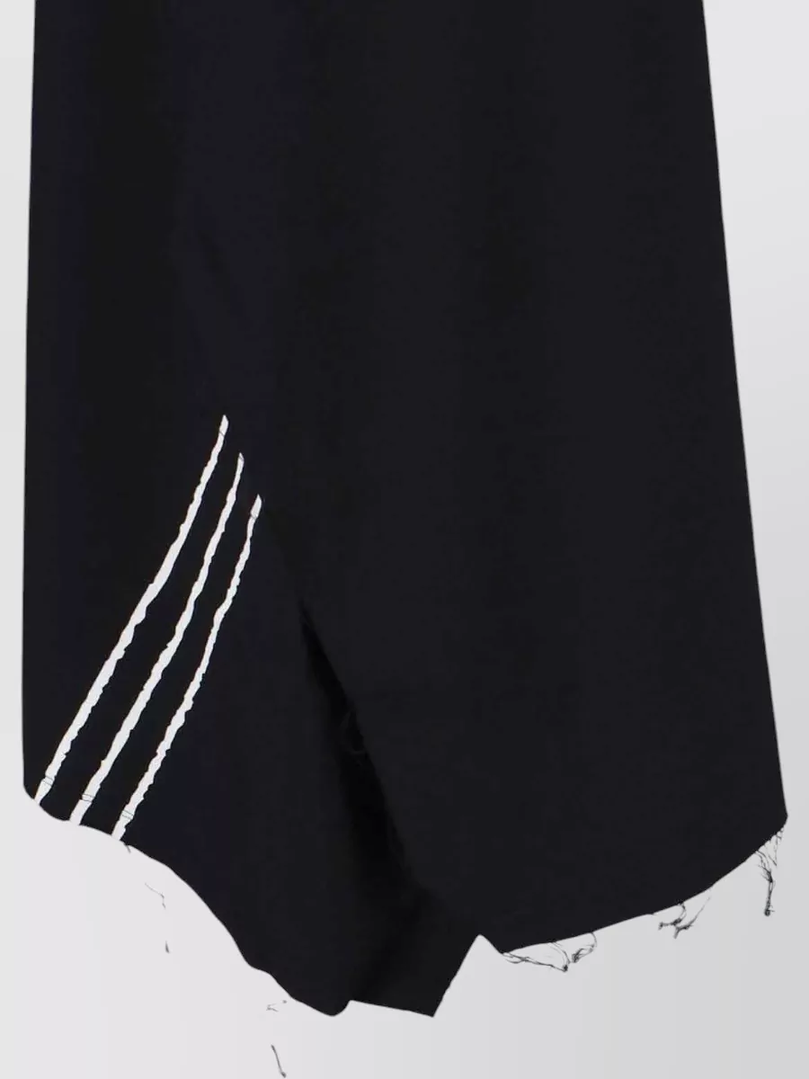 Y-3 Midi Wrap Skirt Knee Length Frayed Hem