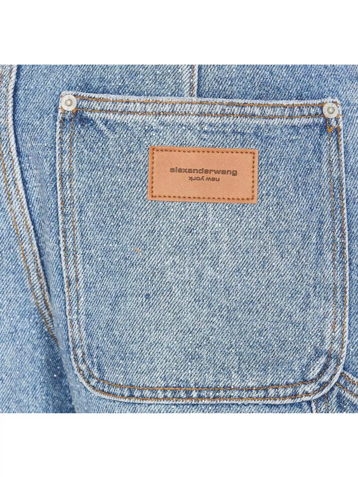 Alexander Wang Denim Shorty Embellished Shorts