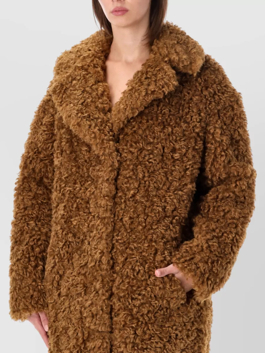 Stand Studio Faux Fur Oversized Cocoon Coat