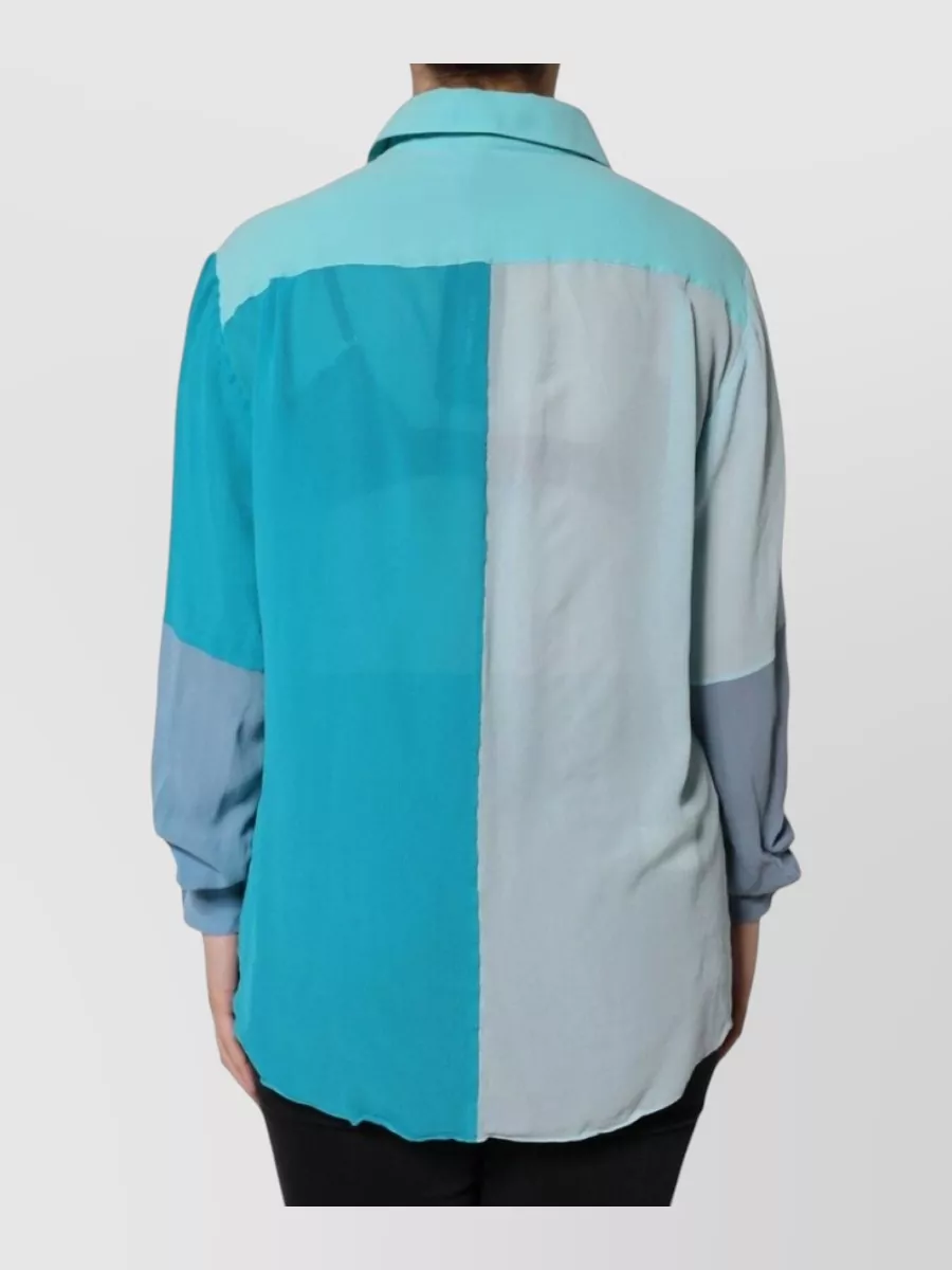 Dolce&Gabbana Silk Long-Sleeve Button Blouse