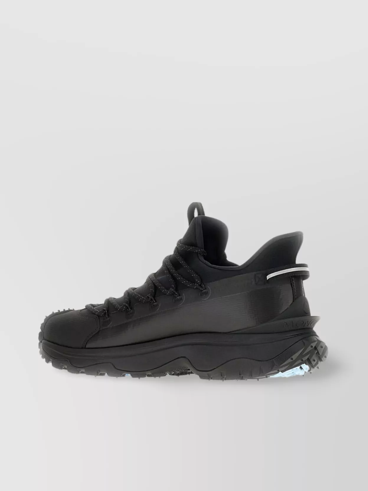 Moncler Pull Tab Round Toe Textured Sole Sneakers