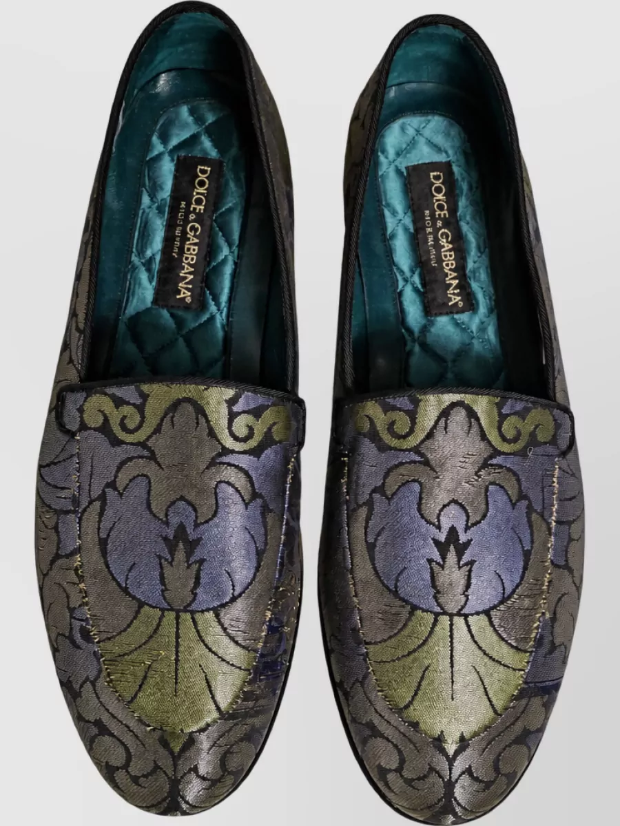 Dolce&Gabbana Leather Floral Loafers