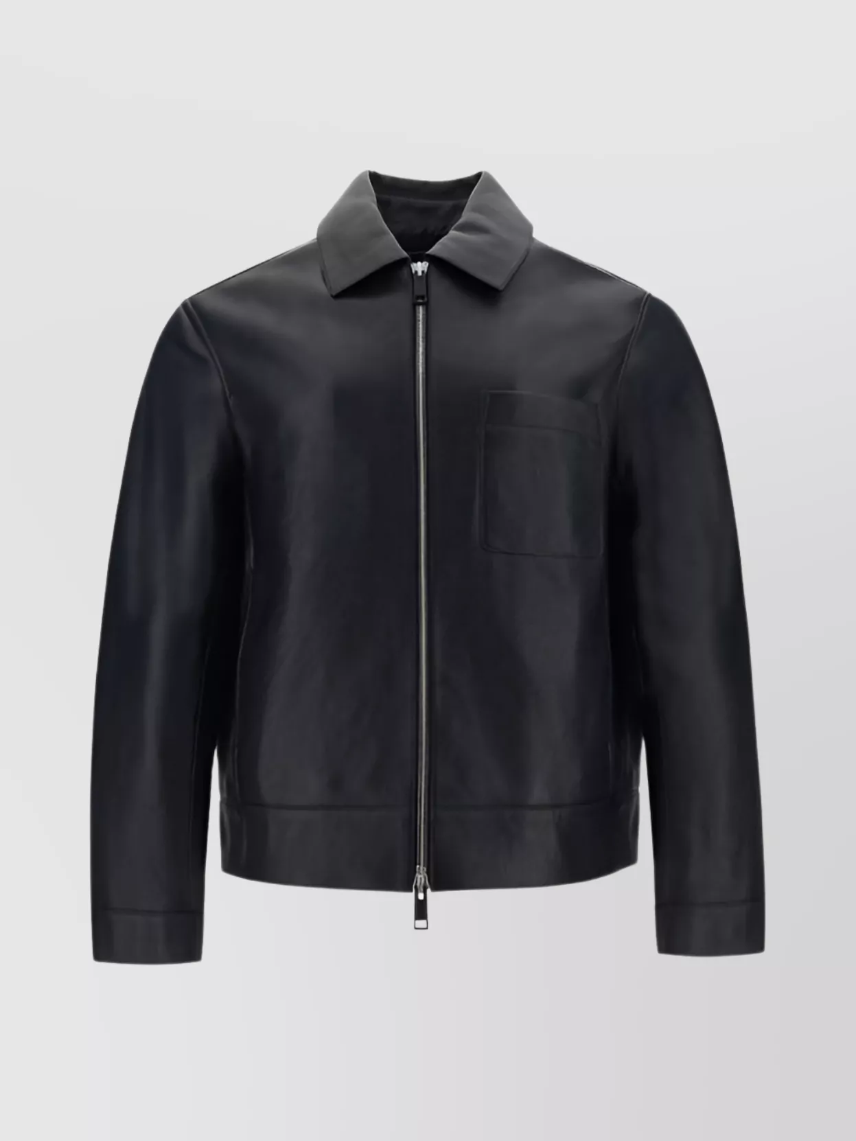 Yves Salomon Jacket Leather Adjustable Cuffs In Black