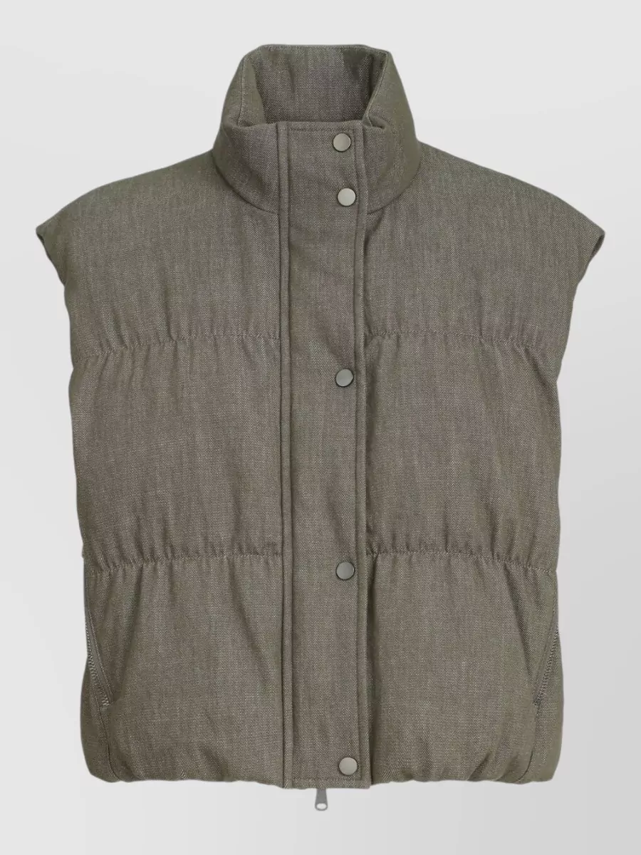 Brunello Cucinelli Cotton down sleeveless jacket