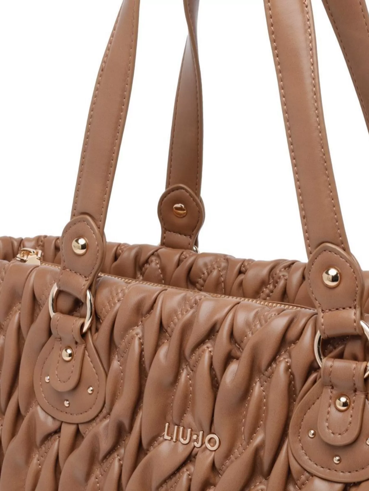 Liu Jo Braided Suede Tote Bag With Buckle Accents