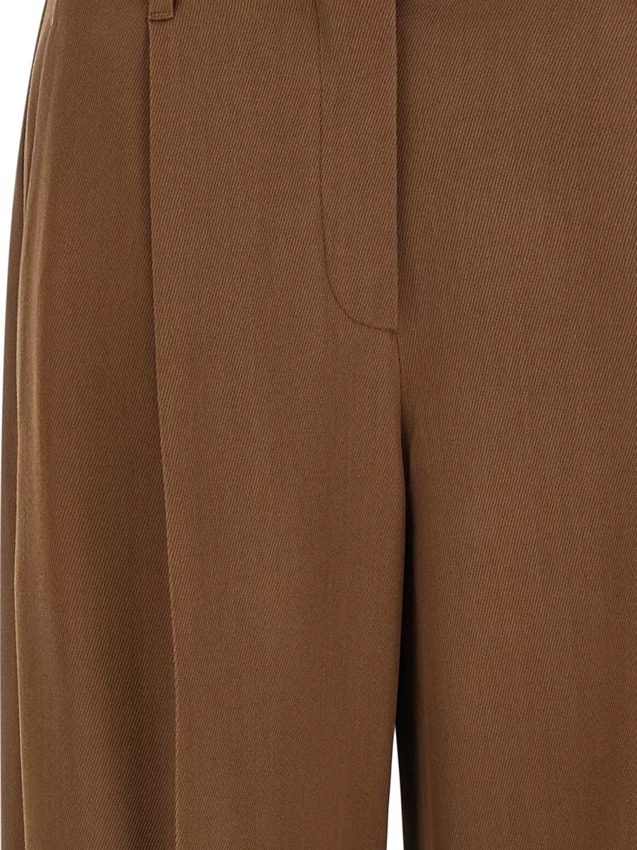 Brunello Cucinelli High-Rise Wide-Leg Suit Trousers