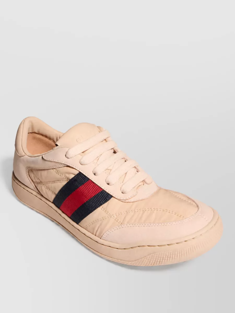 Gucci Leather Lace-Up Sneakers