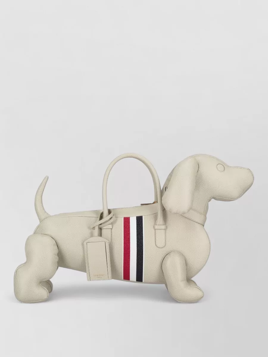 Thom Browne pebble-grain leather tote bag