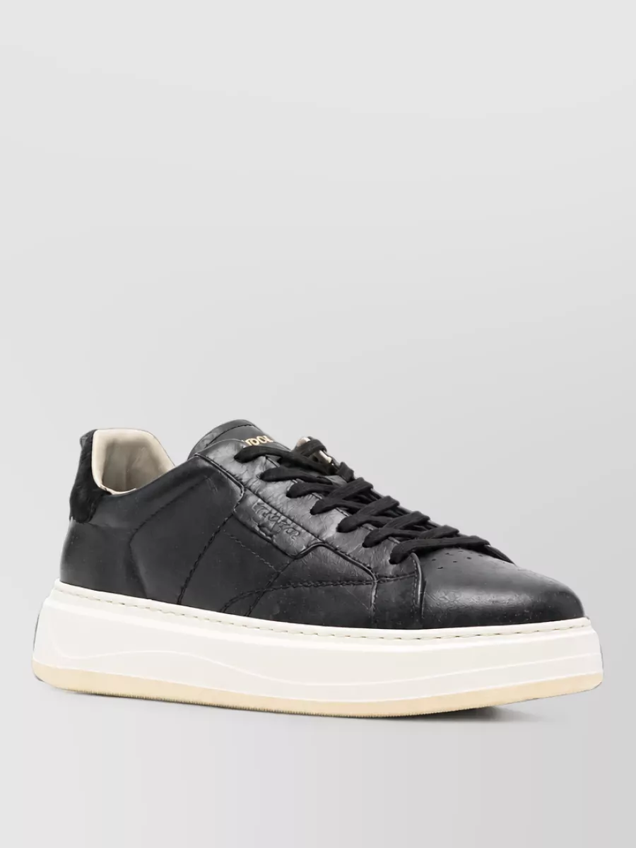 Woolrich leather panelled lace-up sneakers