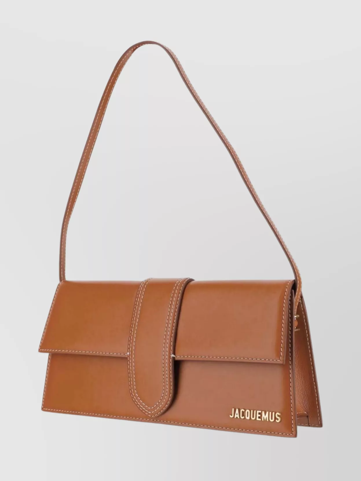 Jacquemus Long Rectangular Shoulder Bag With Adjustable Strap In Brown
