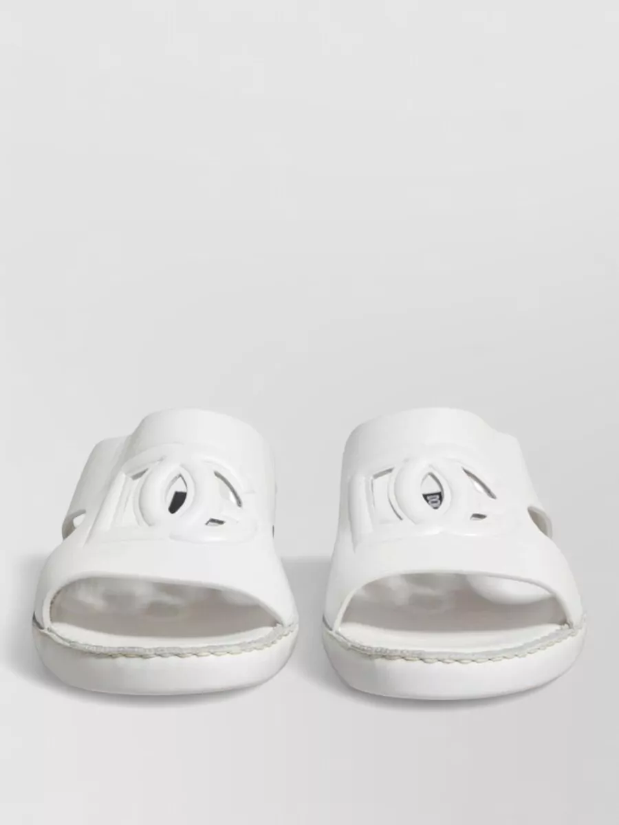 Dolce&Gabbana leather cutout slides