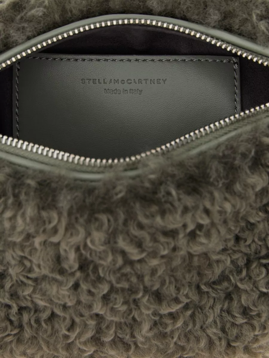 Stella Mccartney Stella Logo Shearling Shoulder Bag