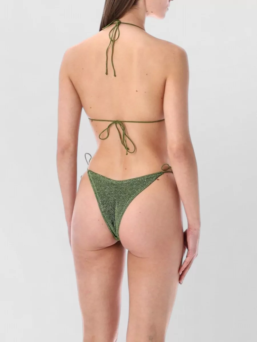 Oséree Metallic Pearl-Embellished Bikini Set