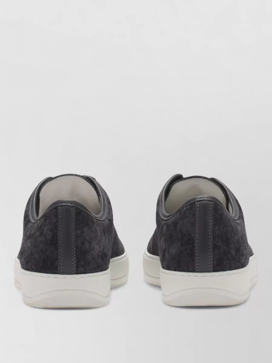 Lanvin Low Sneakers Contrast Toe Cap Leather Trim