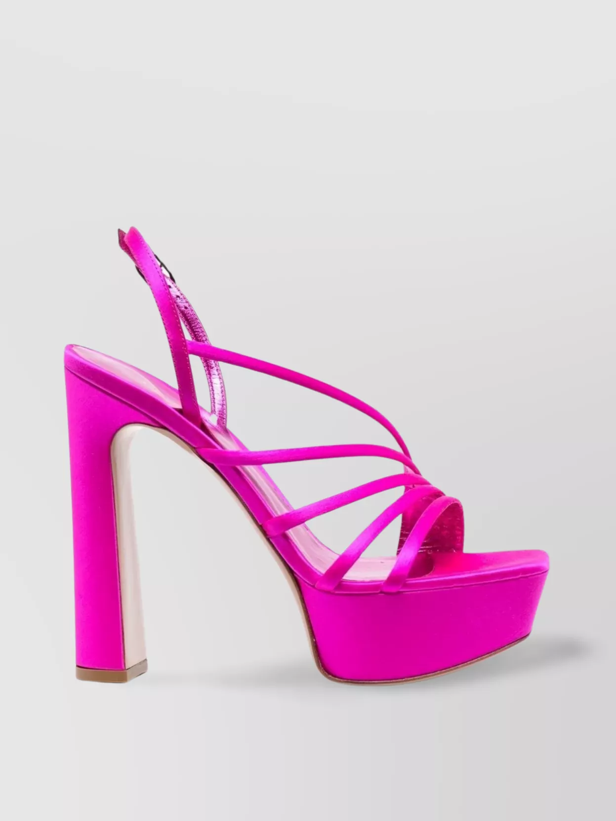 Shop Le Silla Asymmetric Block Heel Platform Sandals In Pink