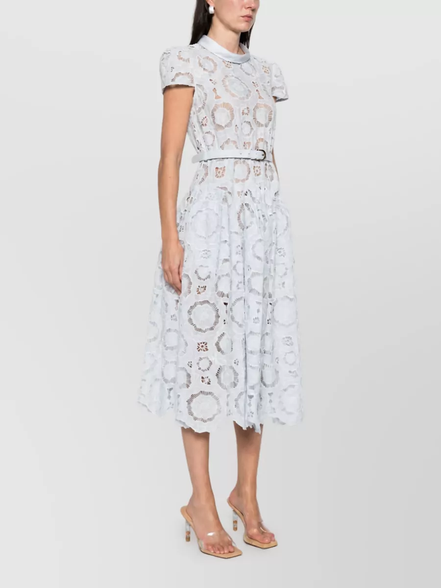 Self-Portrait Floral Lace Midi Dress